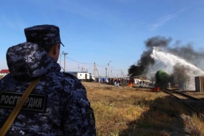 В Челябинске сотрудники Росгвардии приняли участие во Всероссийской тренировке по гражданской обороне